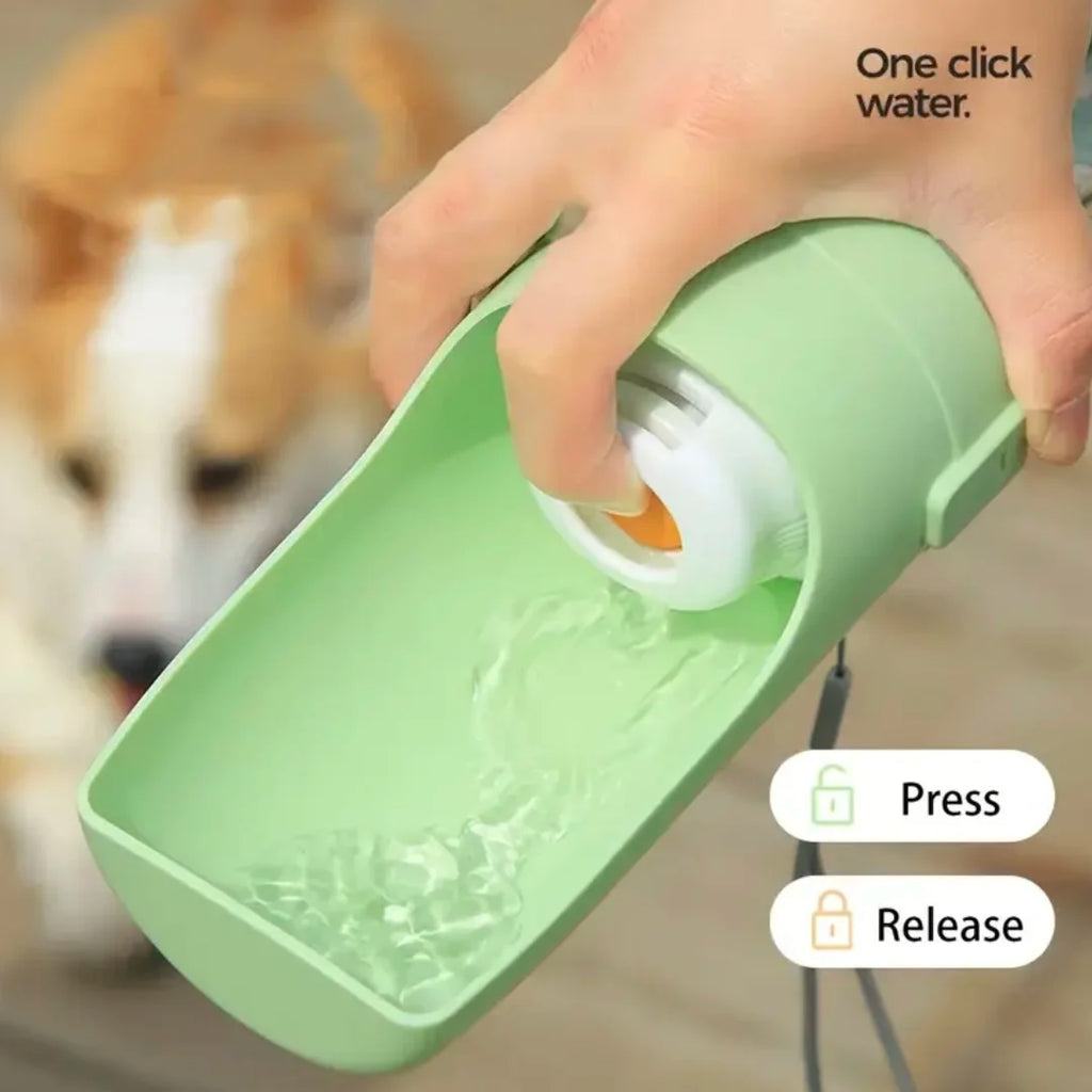 2-in-1 Pet Travel Water Bottle with Food Container