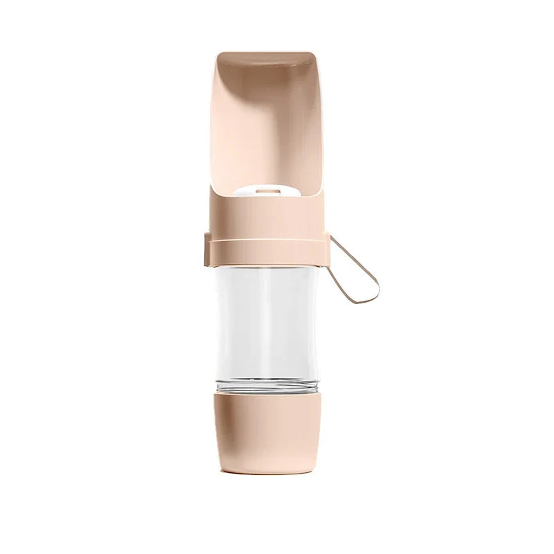 2-in-1 Pet Travel Water Bottle with Food Container